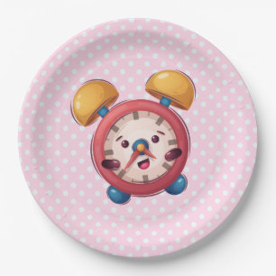 Smart Clock Collection - Pink Paper Plates