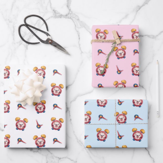 Smart Clock Collection Wrapping Paper Sheet (Front)