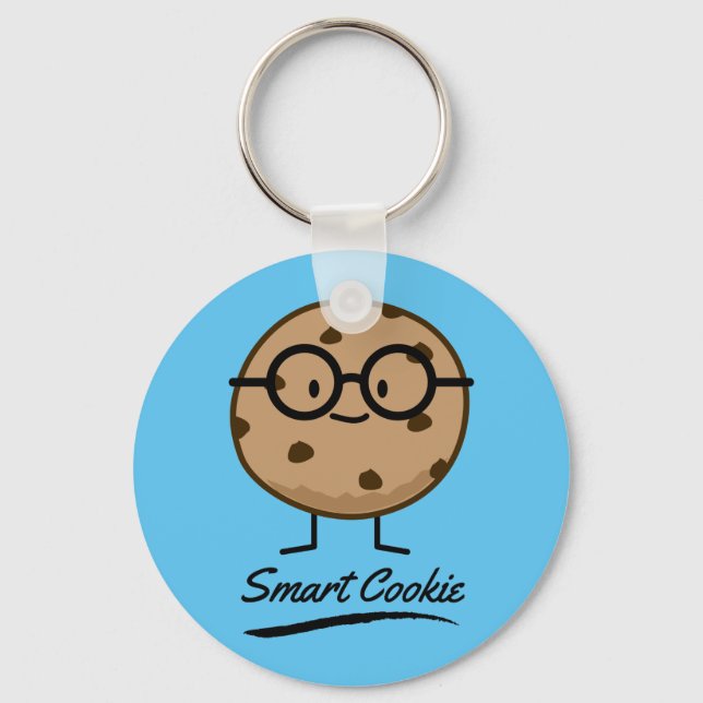 Smart Cookie Chocolate Chip Cookies Glasses Key Ring (Front)