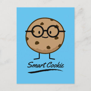 Smart Cookie Chocolate Chip Cookies Glasses Postcard