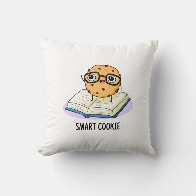 Smart Cookie Funny Snack Pun  Cushion (Front)