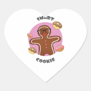 Smart Cookie with Treats Heart Sticker