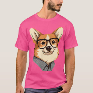 Smart Corgi Dog Lover Puppy Retro T-Shirt