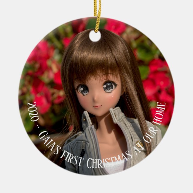 Smart Doll Gaia first Christmas Ceramic Tree Decoration (Front)
