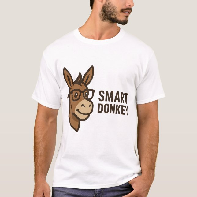 SMART DONKEY FUNNY  T-Shirt (Front)