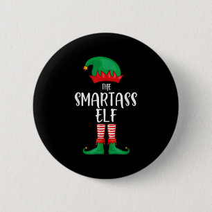 Smart Elf Christmas Party Matching Family Group Pa 6 Cm Round Badge