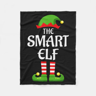 Smart Elf Family Matching Group Christmas  Fleece Blanket
