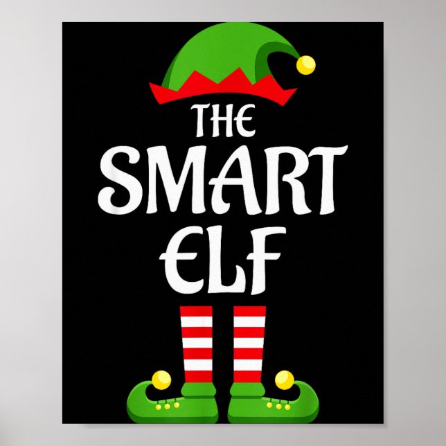 Smart Elf Family Matching Group Christmas  Poster (Front)