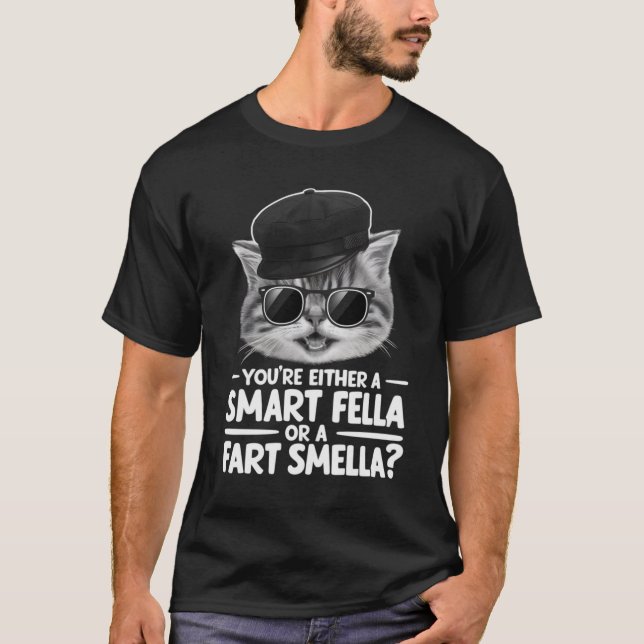 Smart Fella or Fart Smella Mug Pick Your Side T-Shirt (Front)