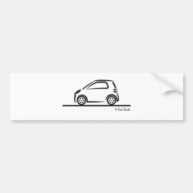 Smart Fortwo Side Bumper Sticker (Front)