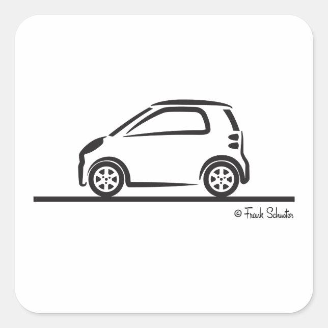 Smart Fortwo Side Square Sticker (Front)