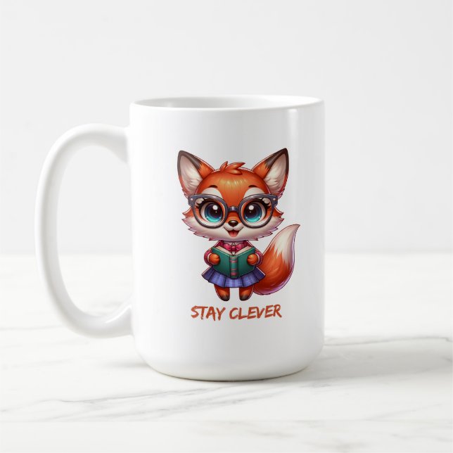 Smart Fox-Book Lover Coffee Mug (Left)