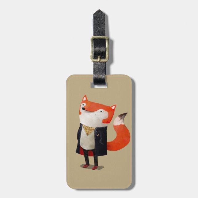 Smart Fox Luggage Tag (Front Vertical)