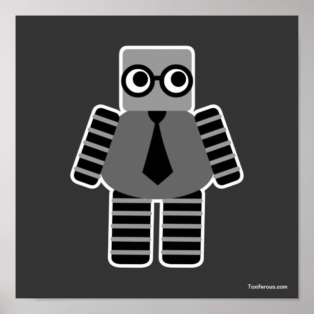 Smart Geek Robot Poster (Front)