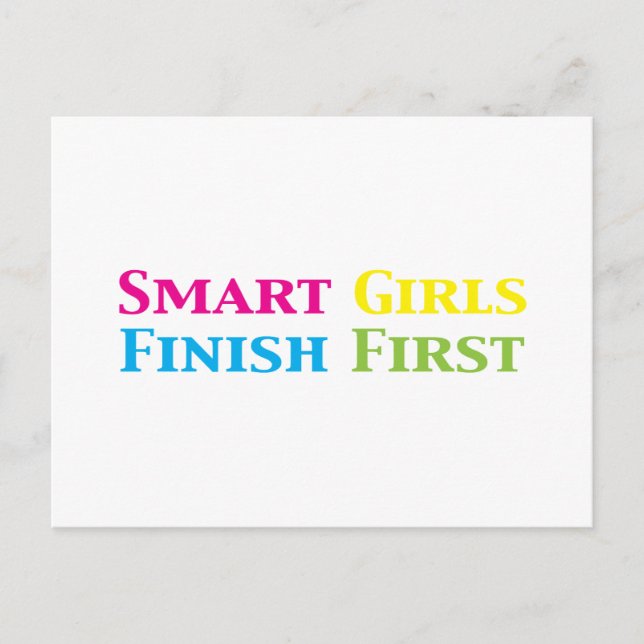Smart Girls Finish First Gifts i Postcard (Front)