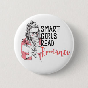 Smart Girls Read Romance Circle Button