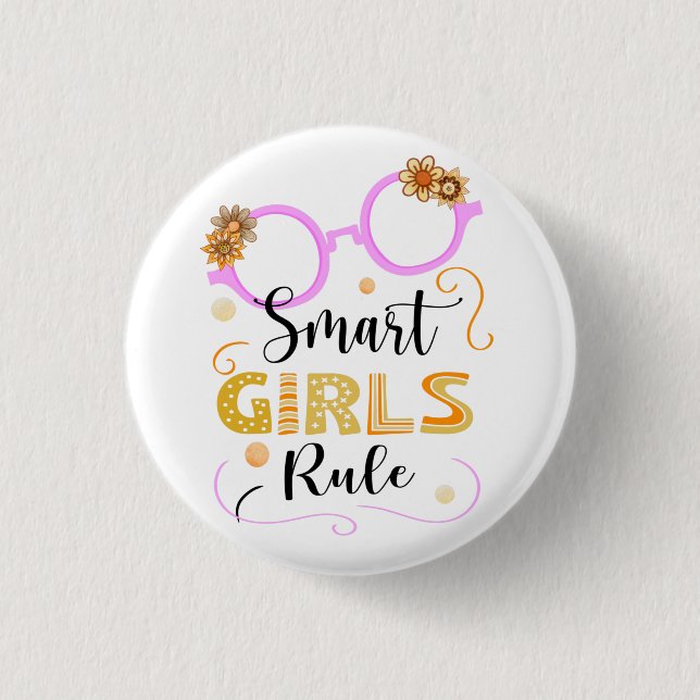 Smart Girls Rule  3 Cm Round Badge (Front)