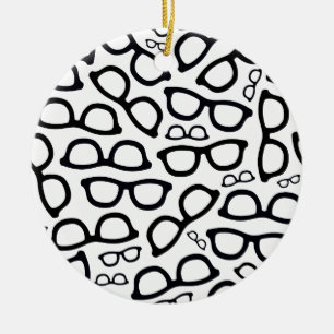Smart Glasses Pattern Ceramic Tree Decoration