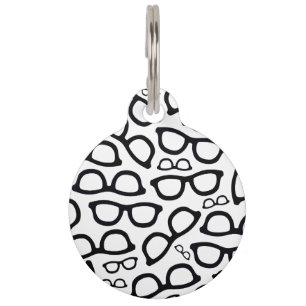Smart Glasses Pattern Pet Tag