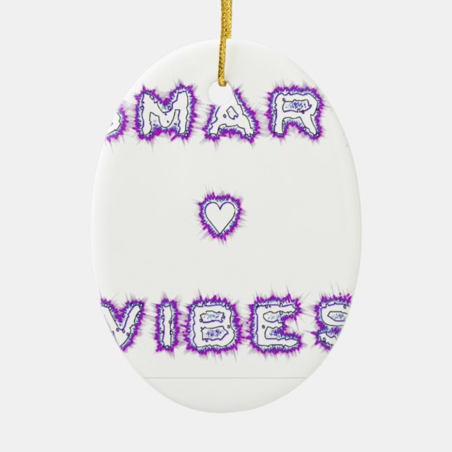 Smart good vibes ceramic tree decoration (Front)