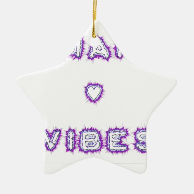 Smart good vibes ceramic tree decoration (Front)