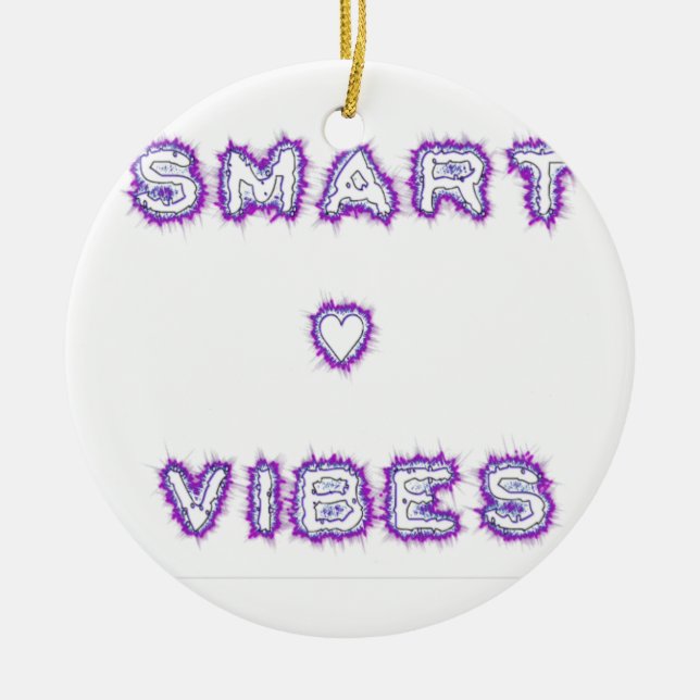Smart good vibes ceramic tree decoration (Front)
