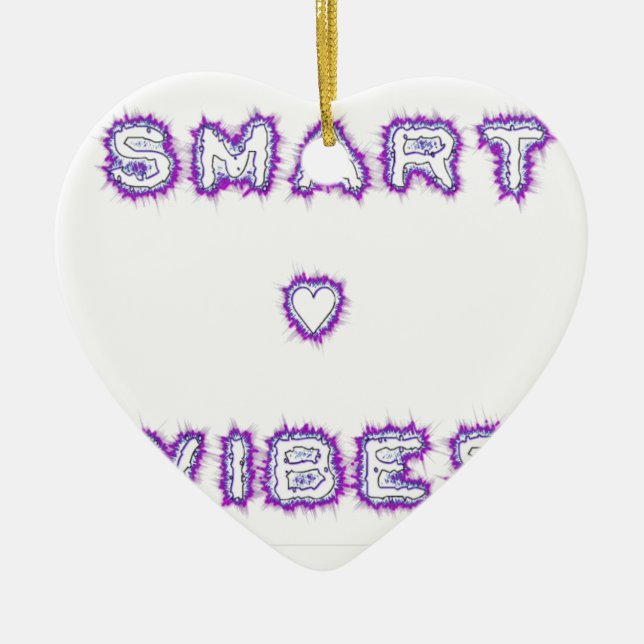 Smart good vibes ceramic tree decoration (Front)