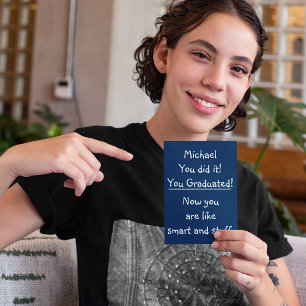 Smart Grad Funny Humour Graduation Congratulations Card