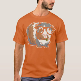 Smart Guinea Pig With Glasses Nerd Guinea Pig T-Shirt