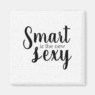 Smart is the new sexy! Geek pattern. Formula. Magnet