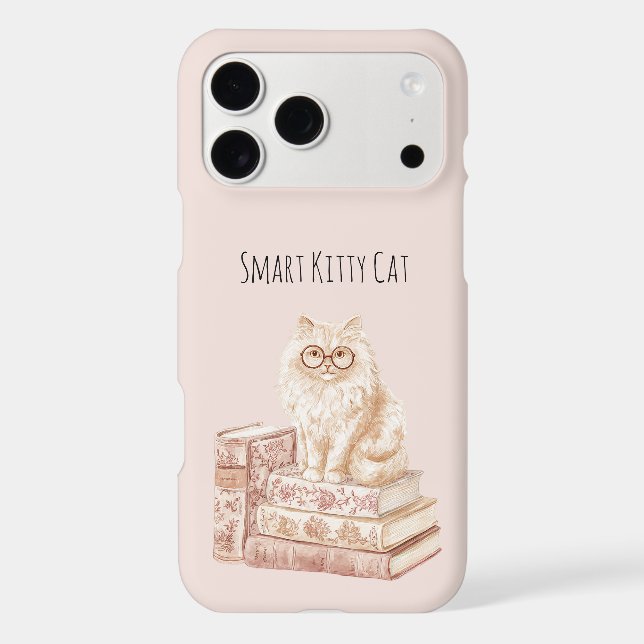Smart Kitty Cat Glasses Pink Books (Back)