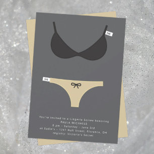 Smart Lingerie Bridal Soiree and Shower Invitation