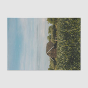 Smart Little Barn Cosied Up to a Cornfield Tissue Paper