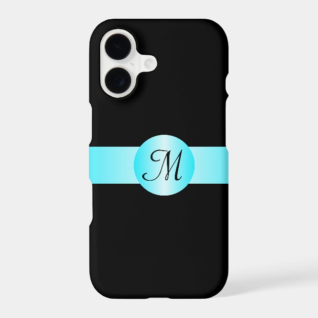 Smart Minimalist Blue Circle Monogrammed (Back)
