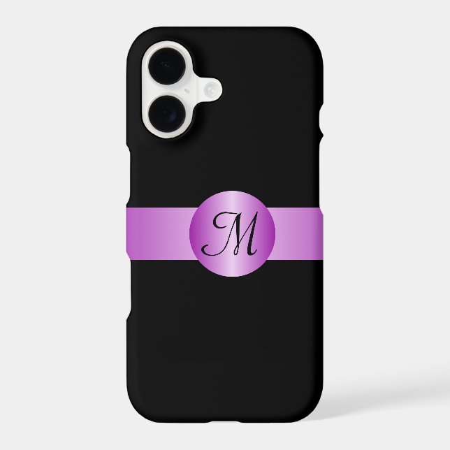 Smart Minimalist Purple Circle Monogrammed (Back)