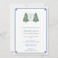 Smart Monogram Winter Boy Baby Shower Party