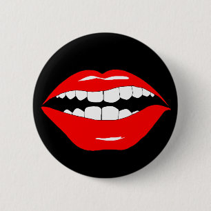 Smart Mouthy Mouth 6 Cm Round Badge
