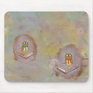 Smart owl art legal facts fun unique art painting mouse mat