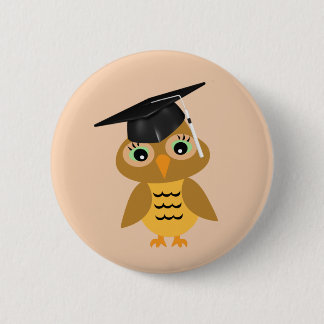 Smart Owl Graduate 6 Cm Round Badge