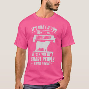 Smart People Cattle Farmer Cow Breed Highlands T-Shirt
