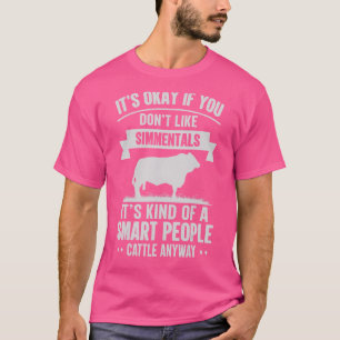 Smart People Cattle Farmer   Cow Breed Simmentals T-Shirt