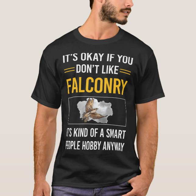 Smart People Falconry Falconer T-Shirt (Front)