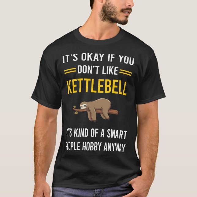 Smart People Kettlebell Workout Training T-Shirt (Front)