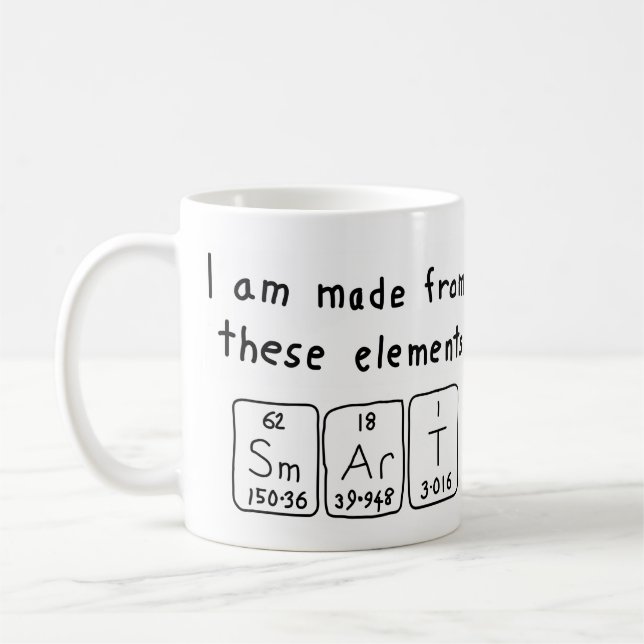 Smart periodic table name mug (Left)