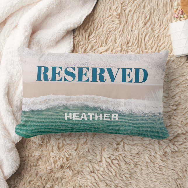 SMART! 🏖️ Personalised "Reserved" Beach Pillow   (Blanket)