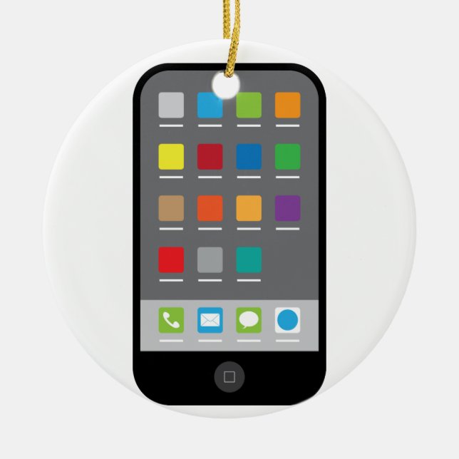 Smart Phone Ceramic Tree Decoration (Front)