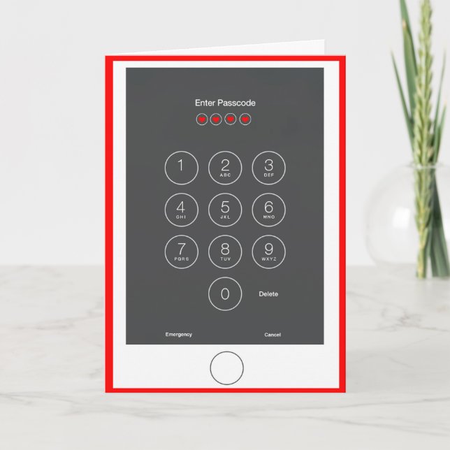 Smart Phone Greeting Card (Front)