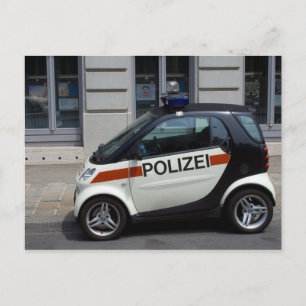 Smart Police Car Postcard