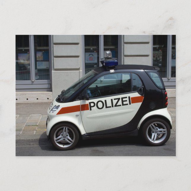 Smart Police Car Postcard (Front)