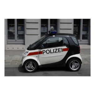 Smart Polizei Auto Poster